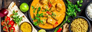 thai red curry with fresh chicken