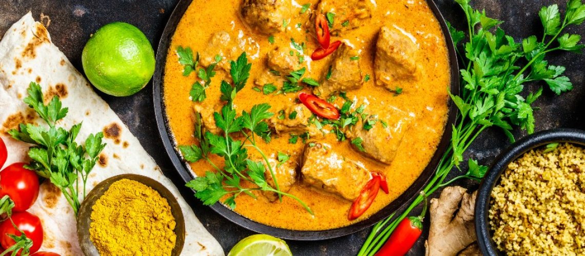 thai red curry with fresh chicken